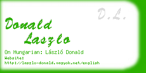 donald laszlo business card